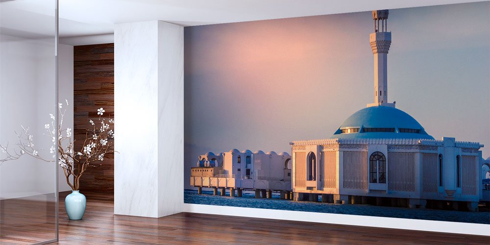 Deniz Üzerinde Mavi Kubbeli Cami Duvar Kağıdı 10427