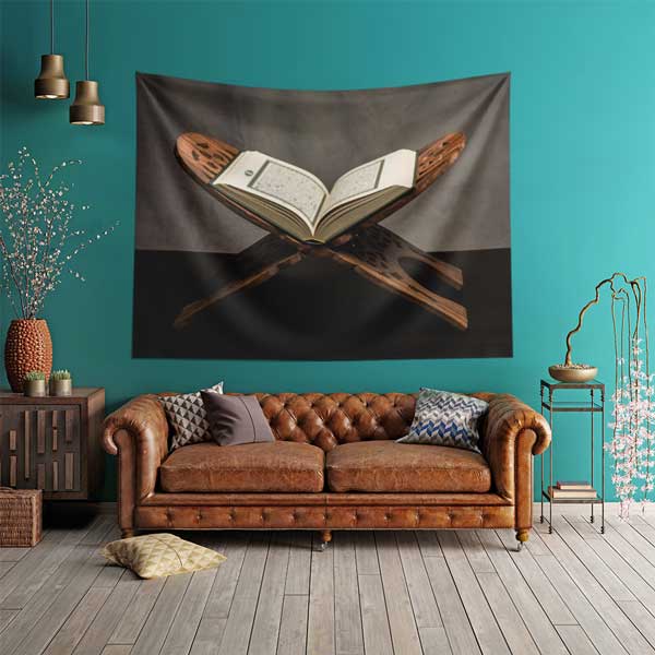 islam-sanati-dekorasyon-10623-01 Kur’an-ı Kerim Rahle Üzerinde Duvar Örtüsü 10623