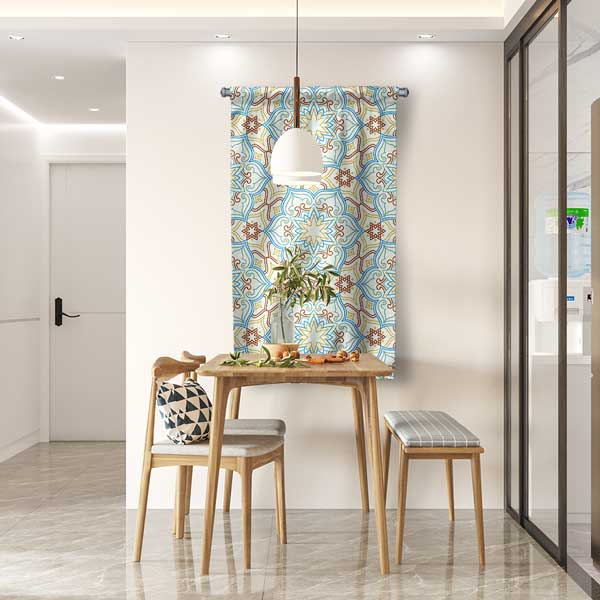 Pastel Tonlarda İslami Desen Duvar Flaması 10657