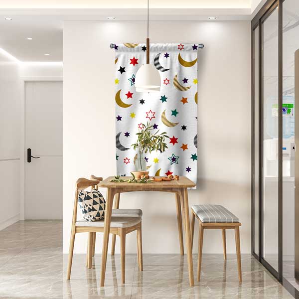 Ay ve Yıldız Desenli Duvar Flaması 10656