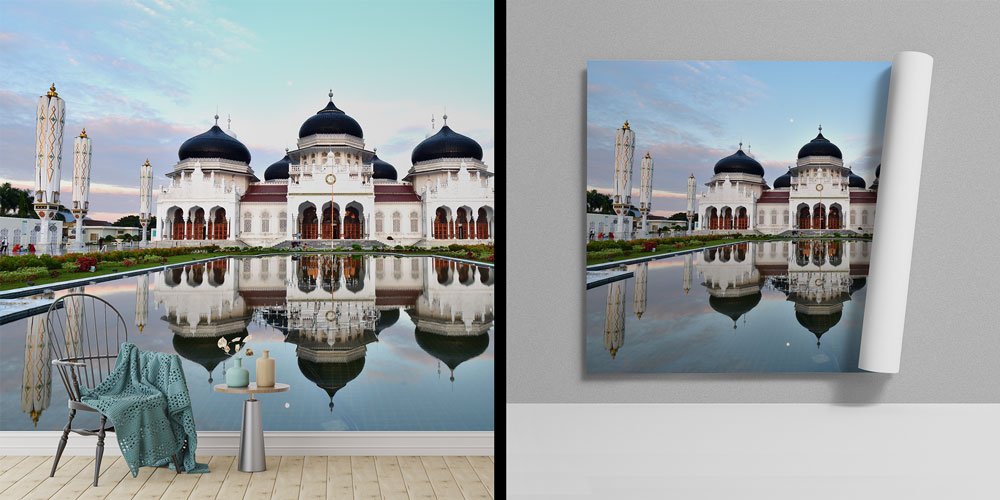 Yansımalı Büyük Cami Duvar Kağıdı 10432