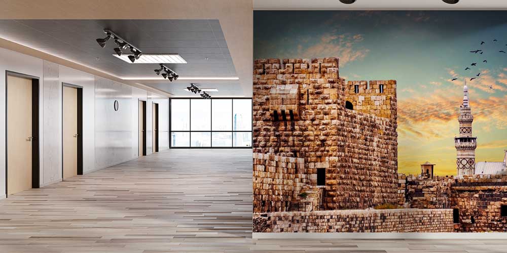 Tarihi Taş Duvarlar ve Cami Manzarası Duvar Kağıdı 10433