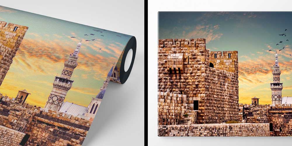 Tarihi Taş Duvarlar ve Cami Manzarası Duvar Kağıdı 10433