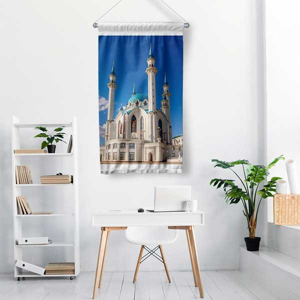 Kul Şerif Camii Mavi Kubbe Duvar Flaması 10667