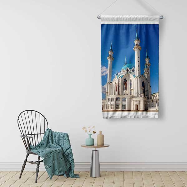 Kul Şerif Camii Mavi Kubbe Duvar Flaması 10667