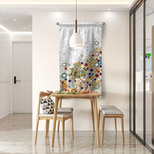 Modern İslami Geometrik Desen Duvar Flaması 10658