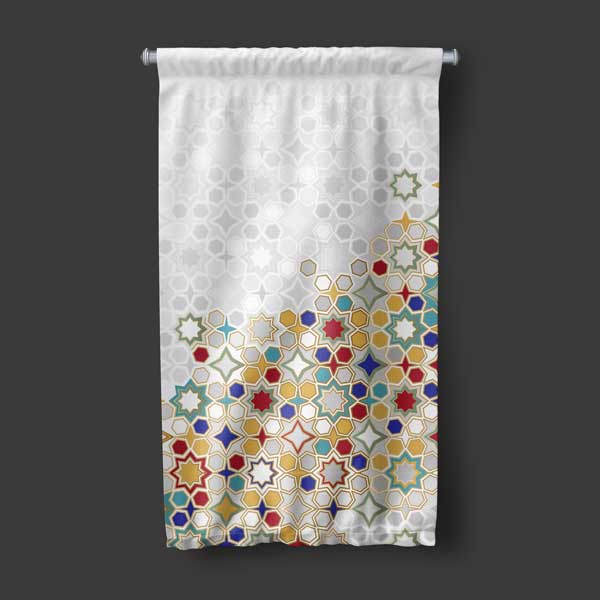 Modern İslami Geometrik Desen Duvar Flaması 10658