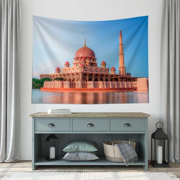 Putra Camii Pembe Kubbe Duvar Örtüsü 10549