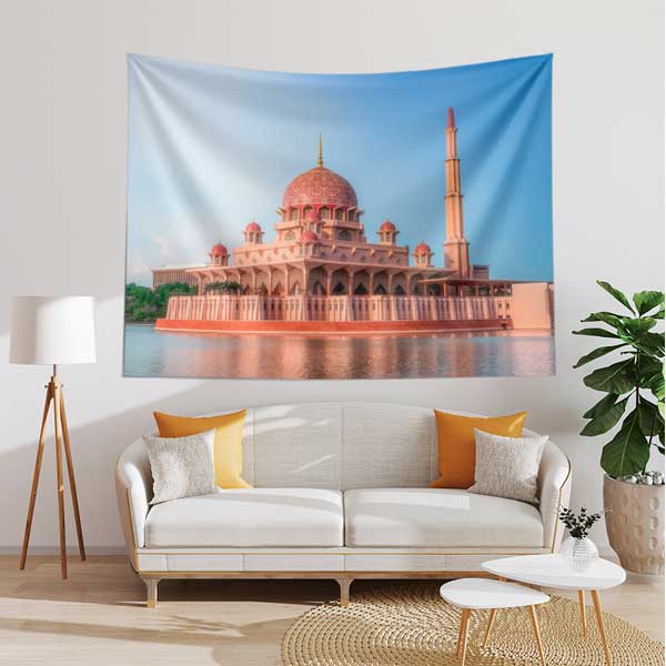 Putra Camii Pembe Kubbe Duvar Örtüsü 10549