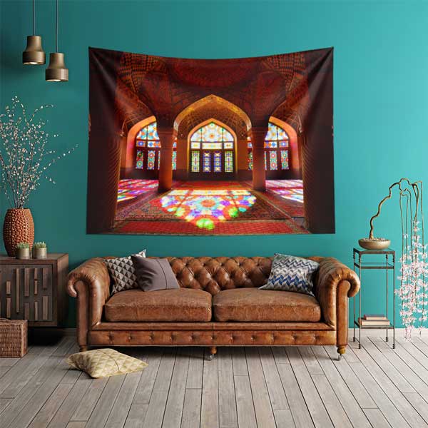 islami-duvar-sanati-10546-01 Nasir al-Mulk Camii Renkli Pencereler Duvar Örtüsü 10546