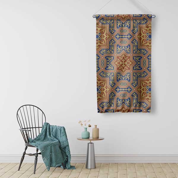 İslami Desen Duvar Flaması 10653