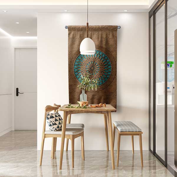 Ahşap Dokulu İslami Desen Duvar Flaması 10655