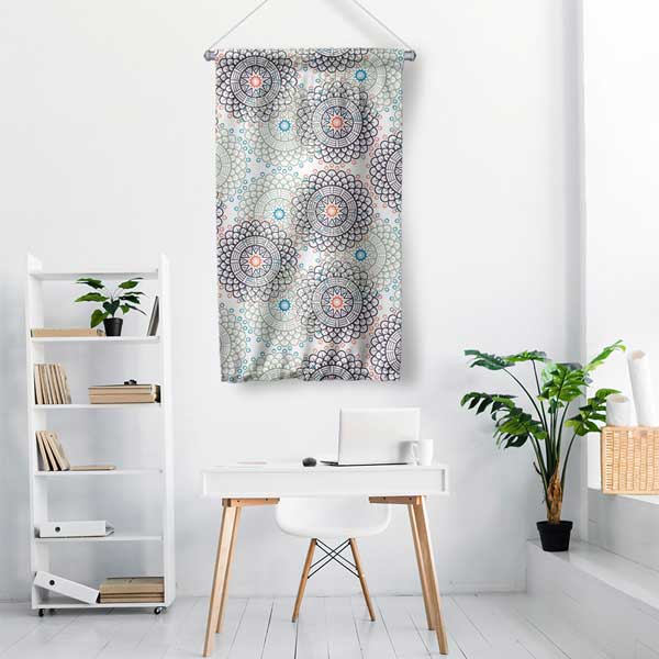 Modern Mandala Desenli Duvar Flaması 10661