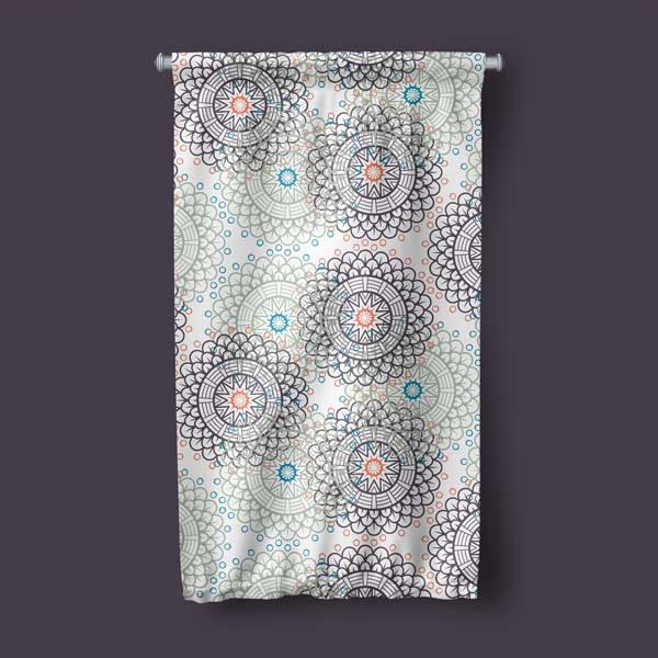 Modern Mandala Desenli Duvar Flaması 10661