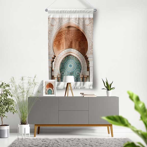 Camii Çini Desen Duvar Flaması 10665