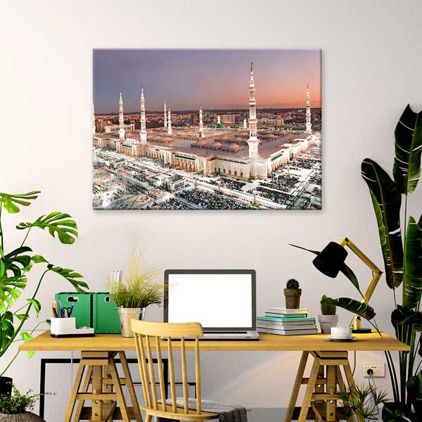 Medine Mescid-i Nebevi Panoramik Manzaralı Kanvas Duvar Tablosu – 10900