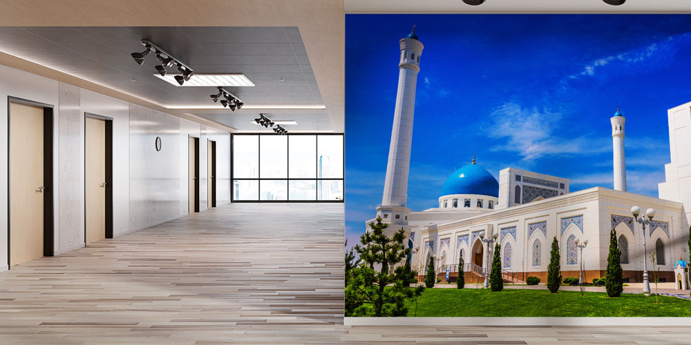 Mavi Kubbeli Özbekistan Cami Duvar Kağıdı 10440