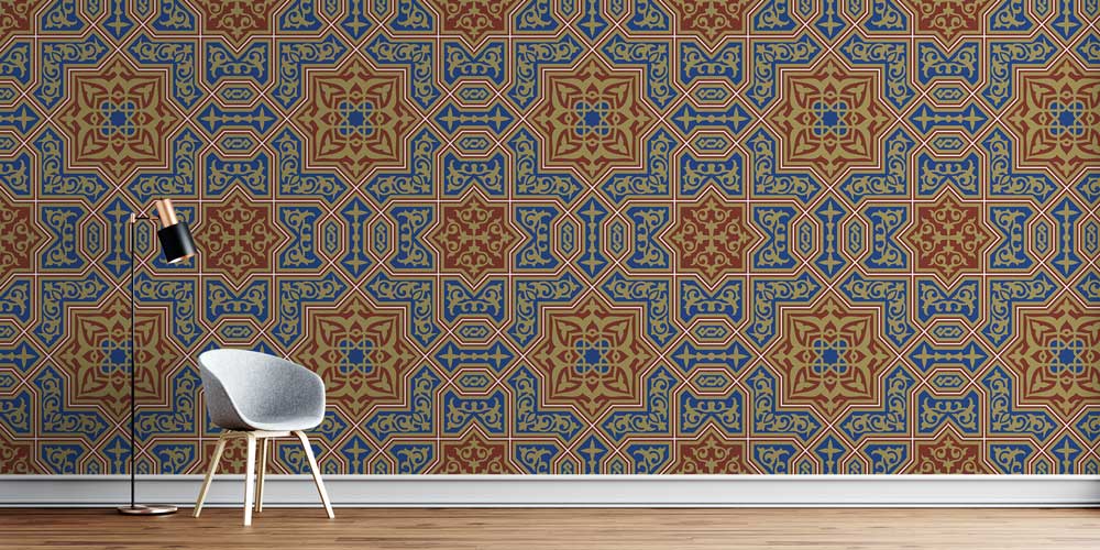 Geleneksel İslam Motifli Duvar Kağıdı 10399