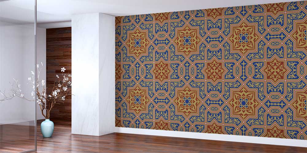 Geleneksel İslam Motifli Duvar Kağıdı 10399