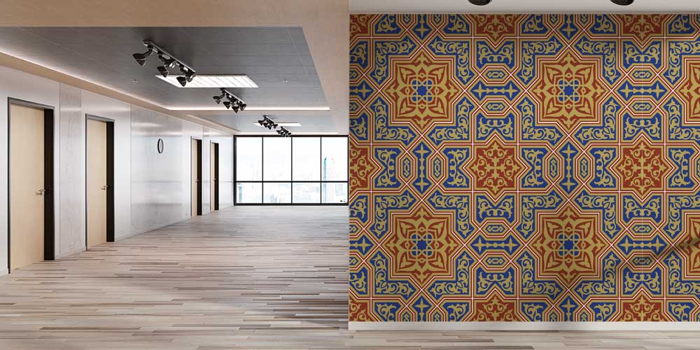 Geleneksel İslam Motifli Duvar Kağıdı 10399