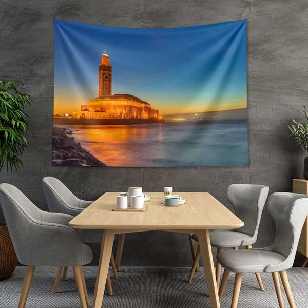 Hassan II Camii Gün Batımı Duvar Örtüsü 10543