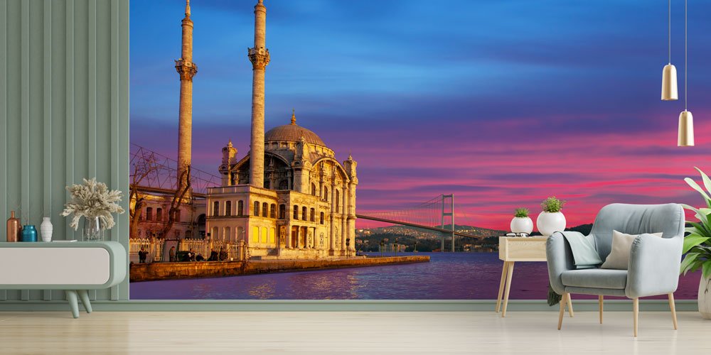 Ortaköy Camii ve Boğaz Köprüsü Manzaralı Duvar Kağıdı 6175