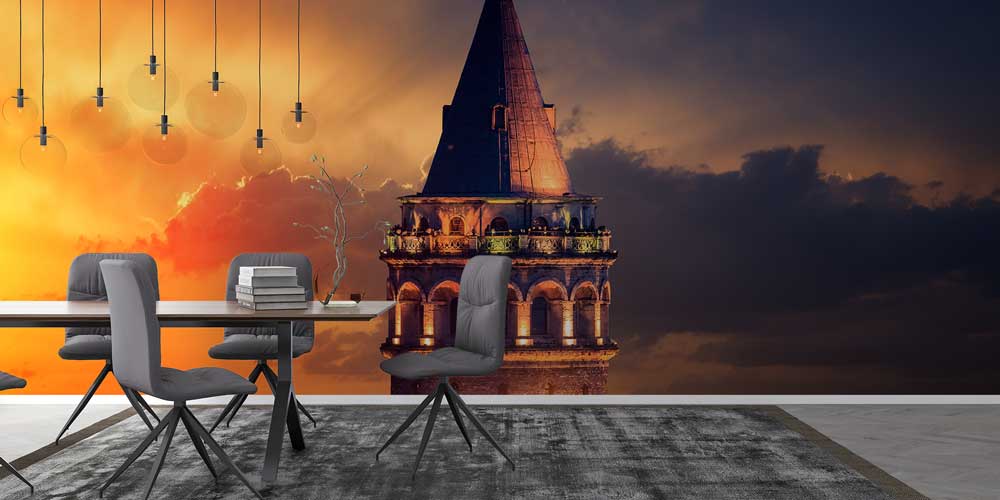 Galata Kulesi Gün Batımı Gece Geçişi Duvar Kağıdı 11563