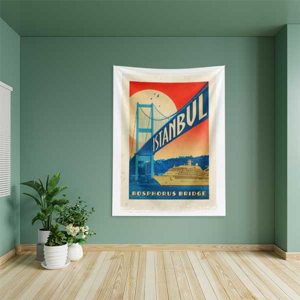 İstanbul Boğaz Köprüsü Temalı Duvar Örtüsü 11833