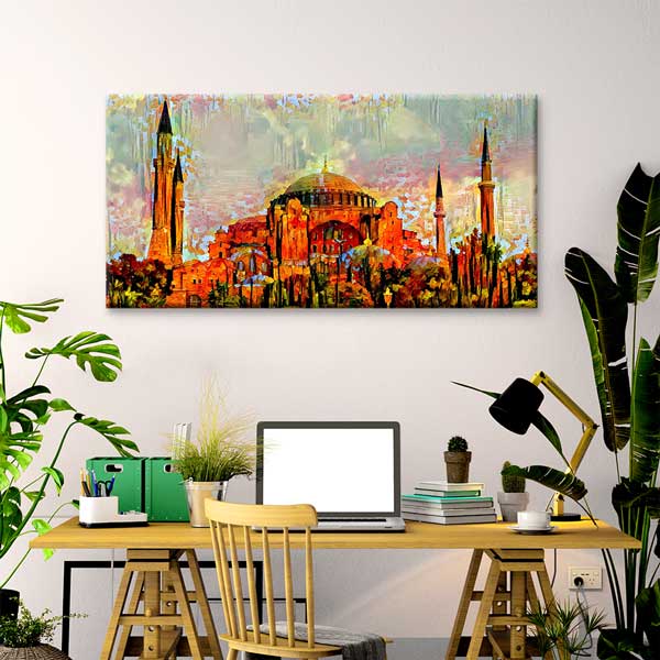 Ayasofya Sanatsal Yorum Mimari Kanvas Tablo 12085
