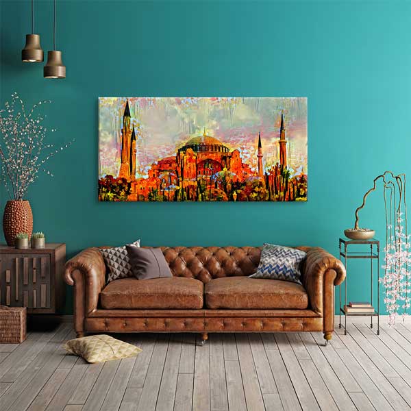 Ayasofya Sanatsal Yorum Mimari Kanvas Tablo 12085