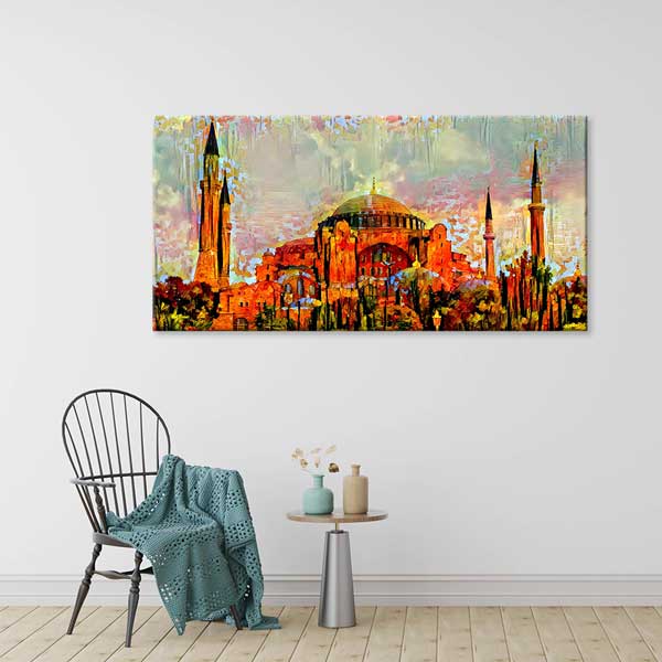 Ayasofya Sanatsal Yorum Mimari Kanvas Tablo 12085