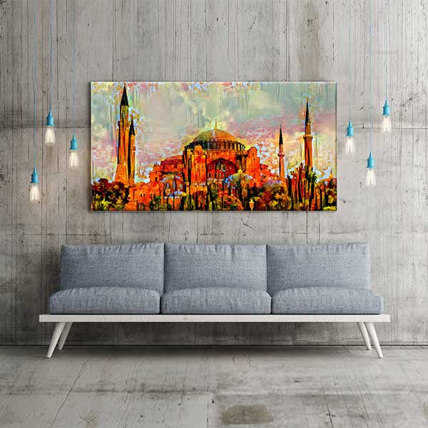 Ayasofya Sanatsal Yorum Mimari Kanvas Tablo 12085