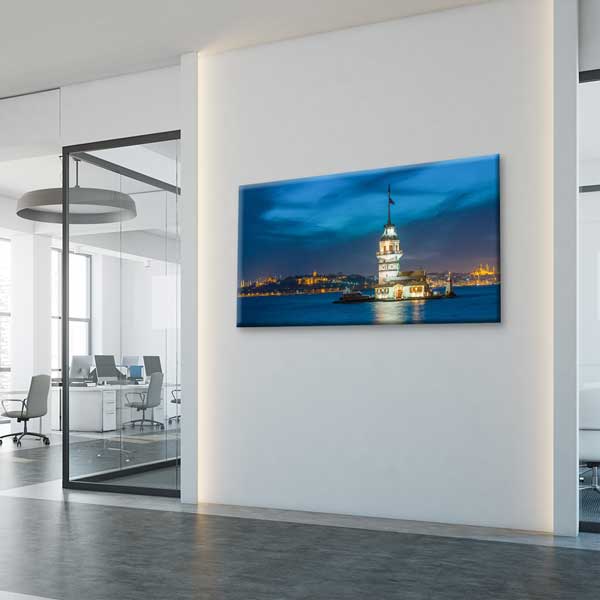 Kız Kulesi Gece Manzarası Kanvas Tablo 12086