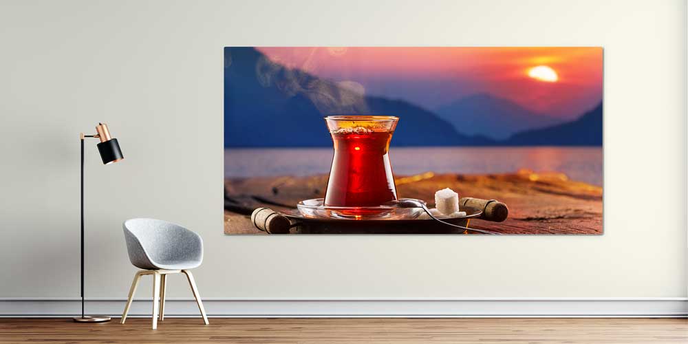 Gün Batımında Çay Manzaralı Büyük Ebat Duvar Dekoru – 12455
