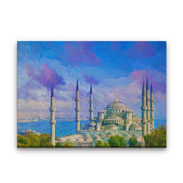 Sultanahmet Camii Boğaz Manzaralı Sanatsal Kanvas Tablo 12075