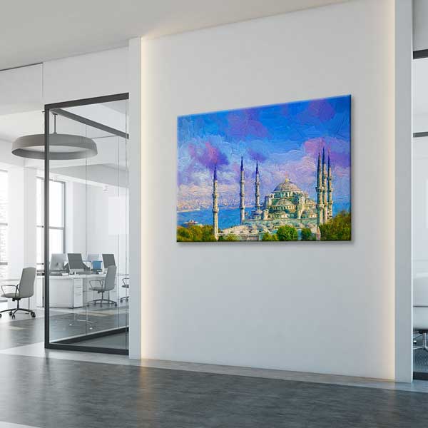 Sultanahmet Camii Boğaz Manzaralı Sanatsal Kanvas Tablo 12075