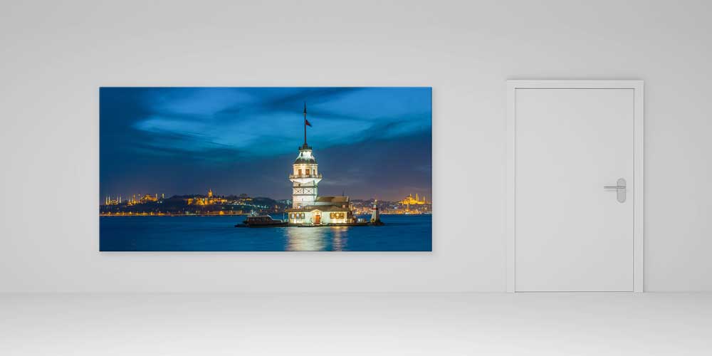 Kız Kulesi Gece Manzaralı Büyük Ebatlı Duvar Dekoru 11910