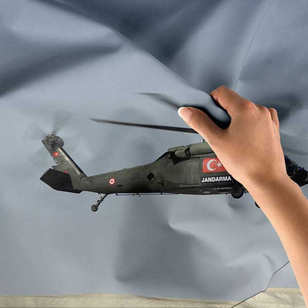 Türk Jandarma Helikopteri Fotoğraf Baskılı Duvar Örtüsü 11124