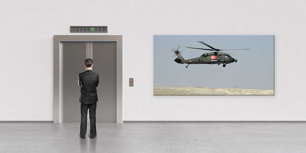 Jandarma Helikopteri Dekoratif Baskı 11346