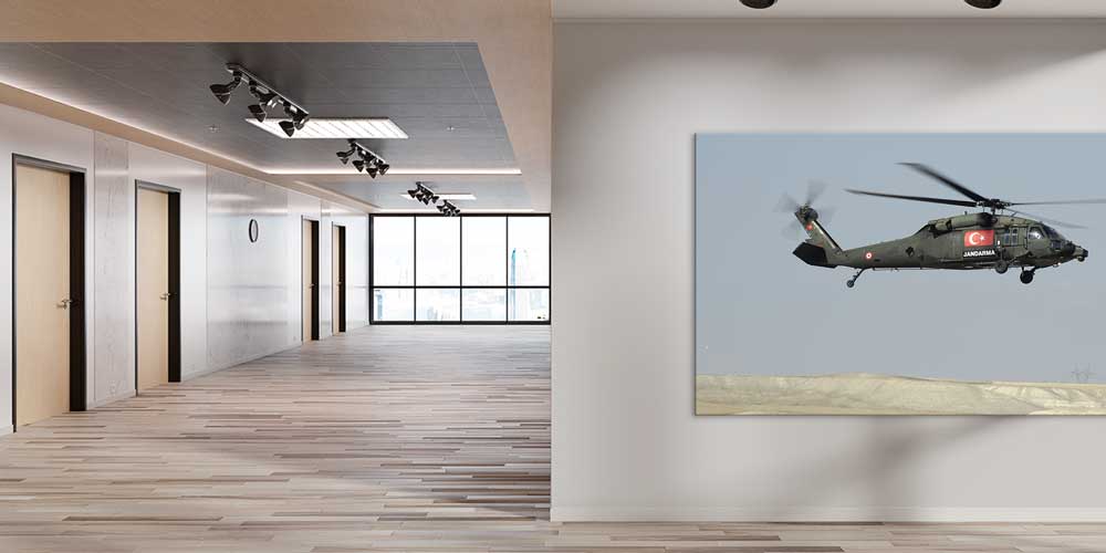 Jandarma Helikopteri Dekoratif Baskı 11346