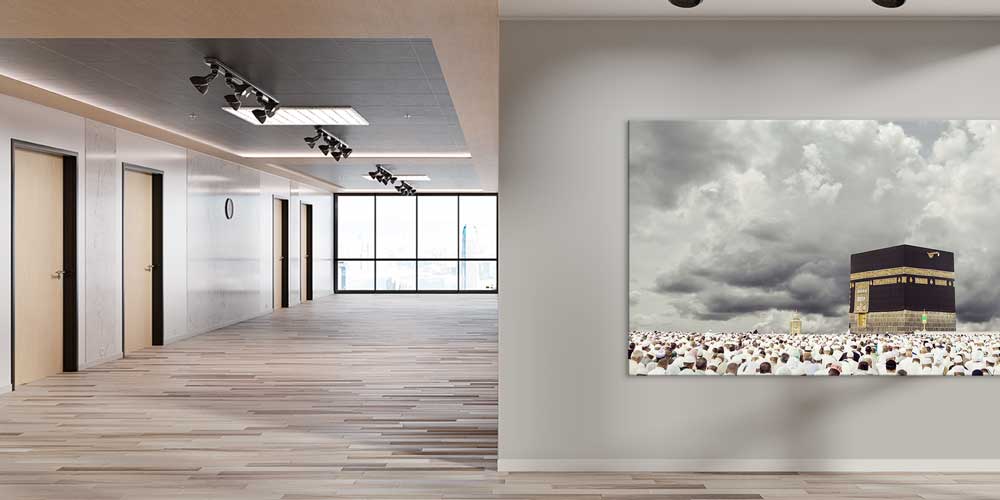 Kabe ve Hac Manzaralı Büyük Ebatlı Duvar Dekoru – 11447