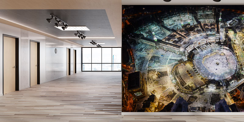 Kabe ve Mekke Gece Manzaralı Duvar Kağıdı ve Duvar Giydirme 10483