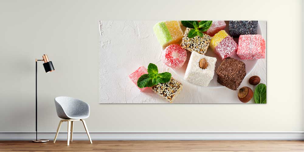 Karışık Lokum Temalı Büyük Ebat Duvar Dekoru – 12463