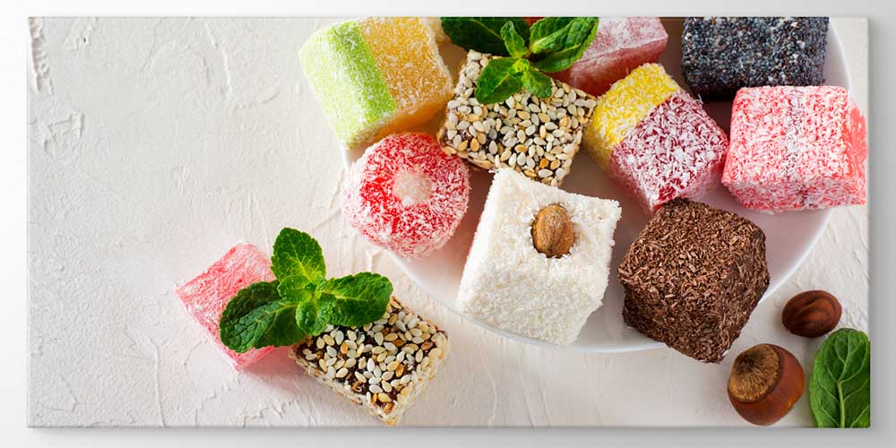 Karışık Lokum Temalı Büyük Ebat Duvar Dekoru – 12463