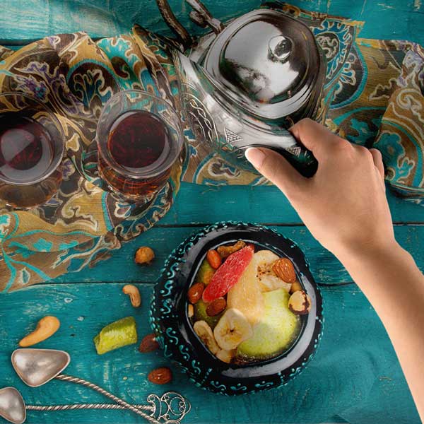 Türk Çayı ve Lokum Temalı Duvar Örtüsü 12566