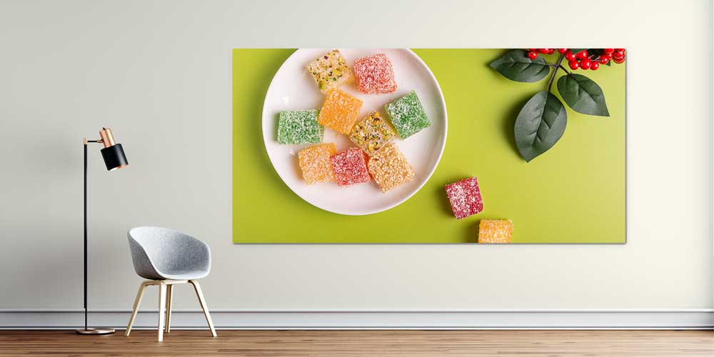 Renkli Lokum Temalı Büyük Ebat Duvar Dekoru – 12462