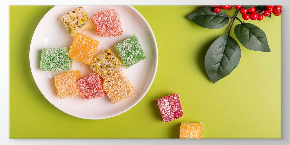 kafe-duvar-dekoru-12462-04 Renkli Lokum Temalı Büyük Ebat Duvar Dekoru – 12462