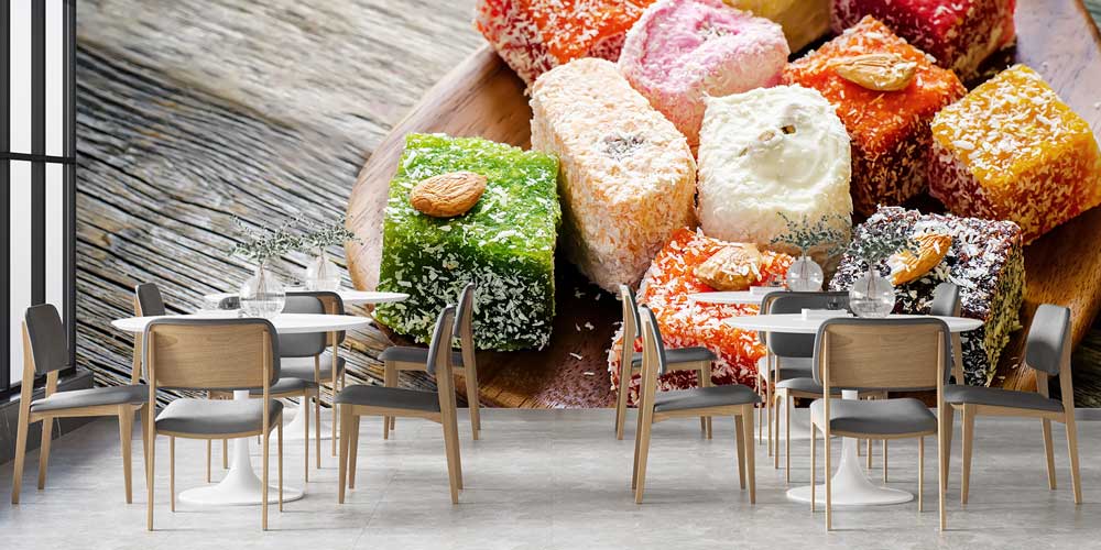 Renkli Lokum Sunumu Anadolu Mutfağı Duvar Kağıdı 12380