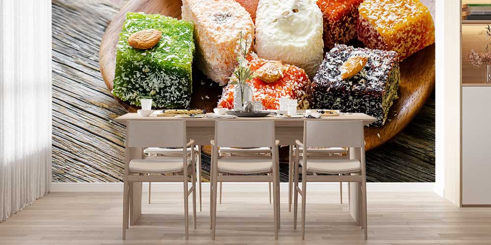 Renkli Lokum Sunumu Anadolu Mutfağı Duvar Kağıdı 12380