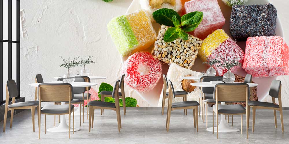 kafe-duvar-kagidi-dekor-12378-02 Renkli Lokumlar Anadolu Mutfağı Duvar Kağıdı 12378